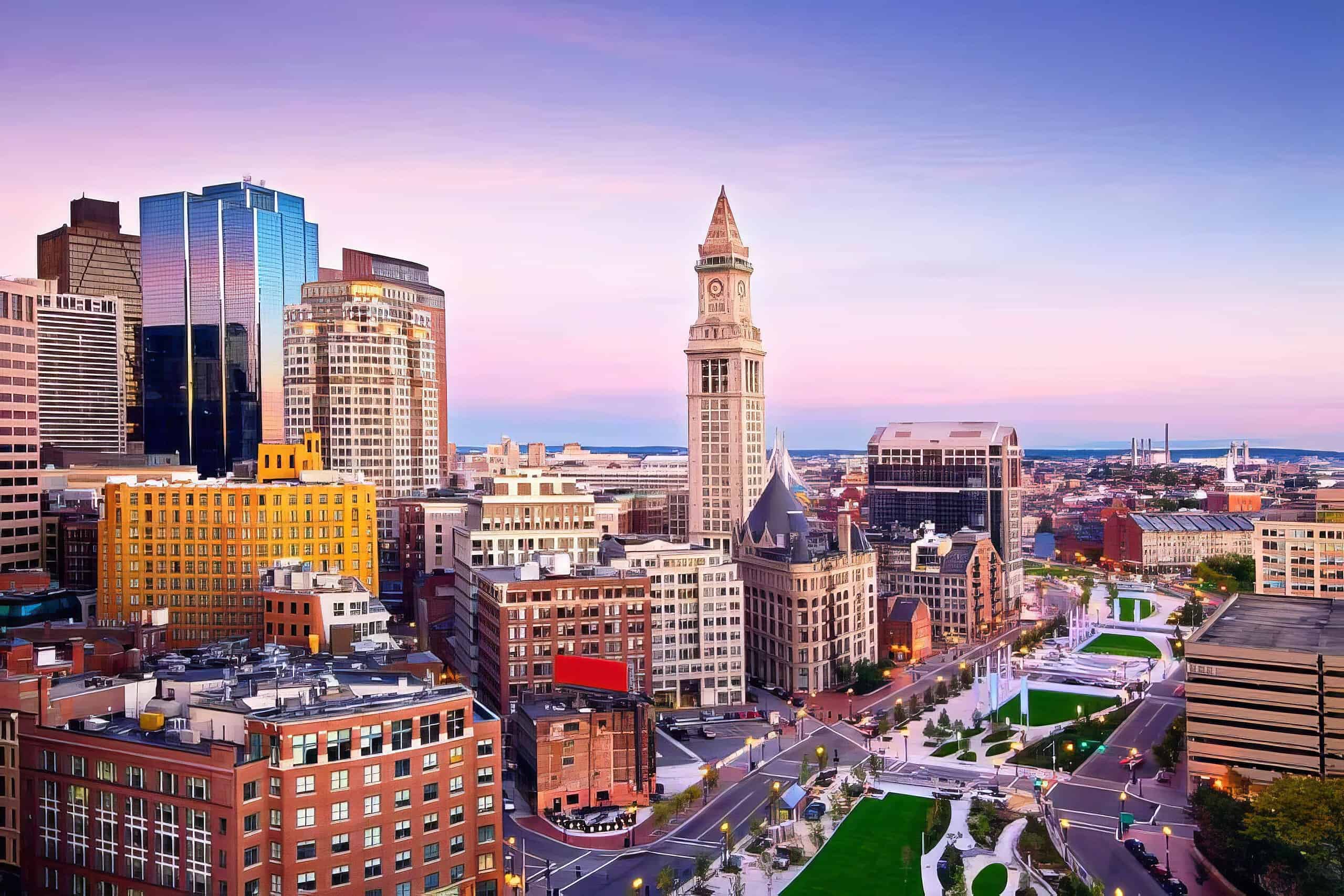 Boston Massachusetts skyline phots
